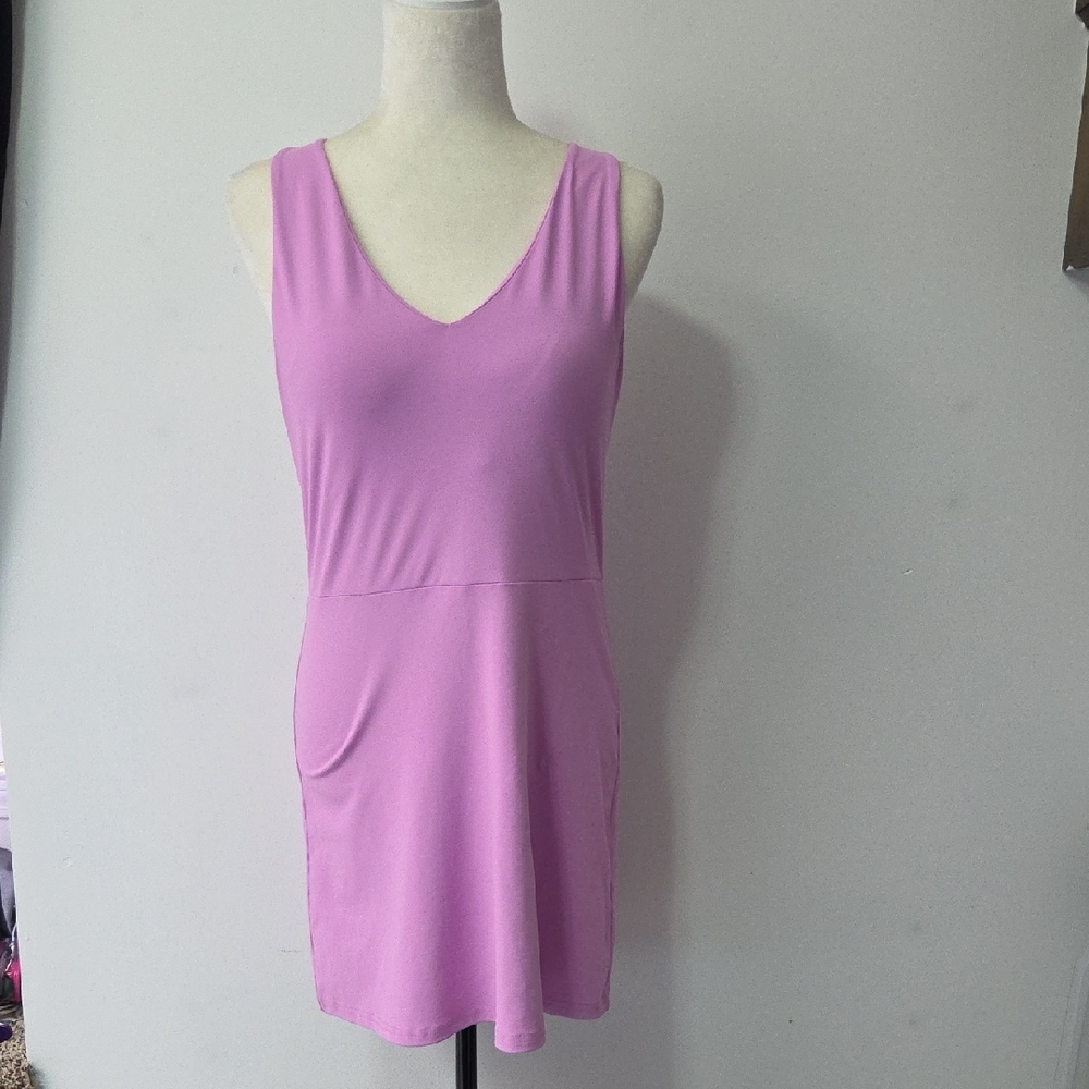 Fabletics Lavender Sleeveless Dress View 4